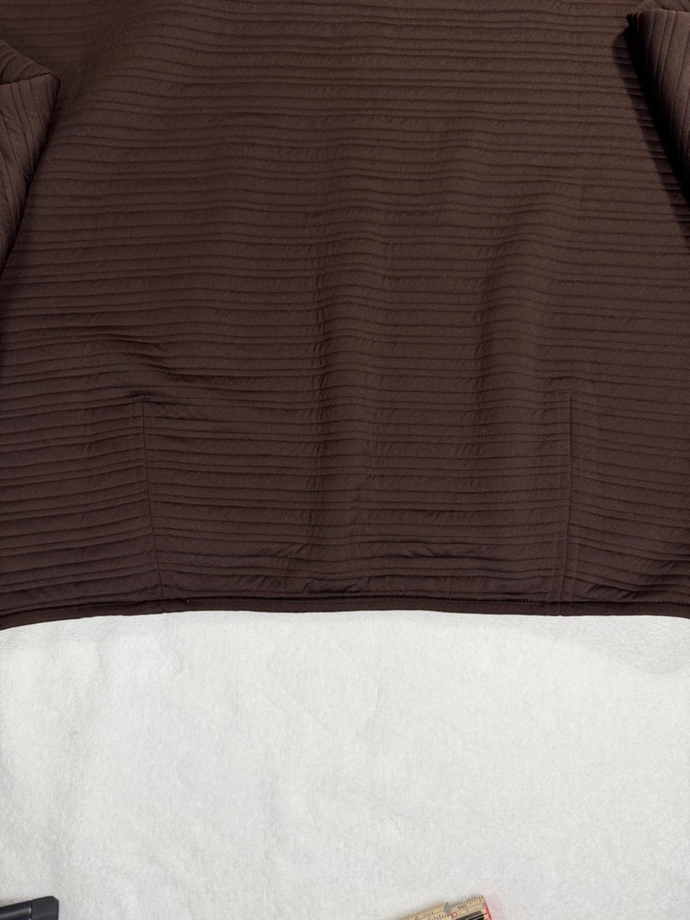 prAna Ribbed Cropped Mock Neck Pullover Brown Long Sleeve Size M - Picture 5 of 5
